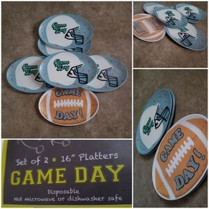 Game Day Disposable Platters - Lot of 12